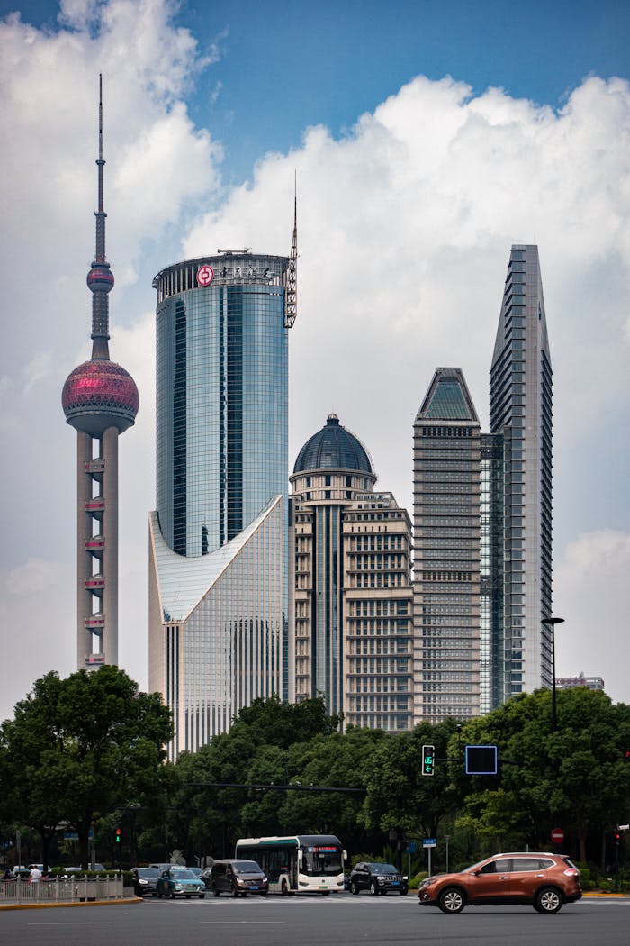 Shanghai skyline with the shanghai tower